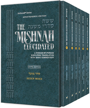 Schottenstein Edition Of The Mishnah Elucidated - Moed - 6 Vol Set - Personal Size (Slipcased)