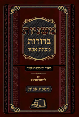 Mishnayos Beruros, Avos, Hebrew