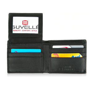 Suvelle Men's Bifold RFID Leather Wallet