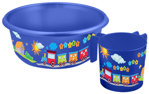 Dark Blue Pail & Cup