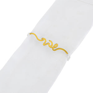 Set of Four Shabbos Wrap Mirror Napkin Rings