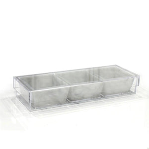Rectangle Sectional, 3 Marble Dip Holders (set of 3)