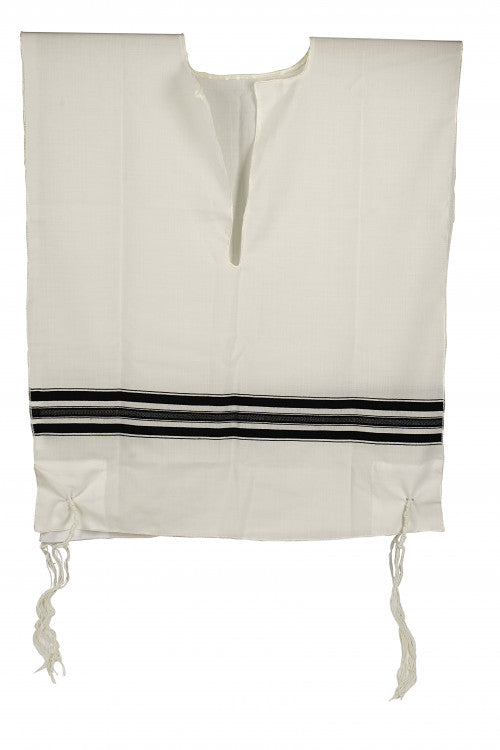 MALCHUS WOOL NO TZITZIS V Neck Two Hole Size 16(6)