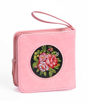 Mini Zipper Tehillim with Embroidery light pink