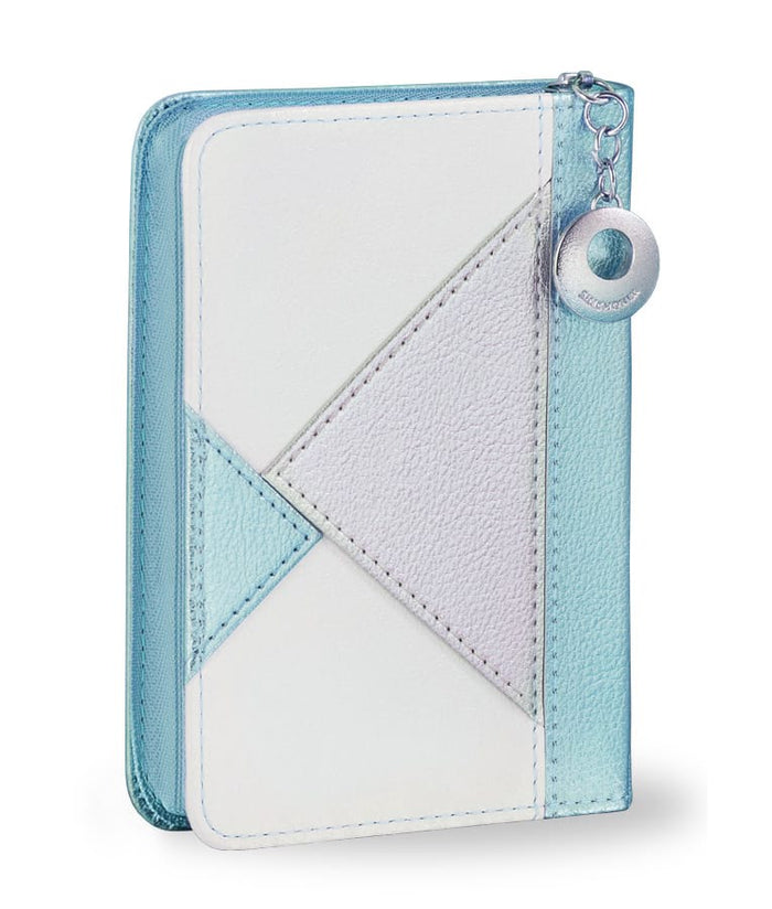 Zipper Siddur with Triangles Gold Edot Mizrach Turquoise