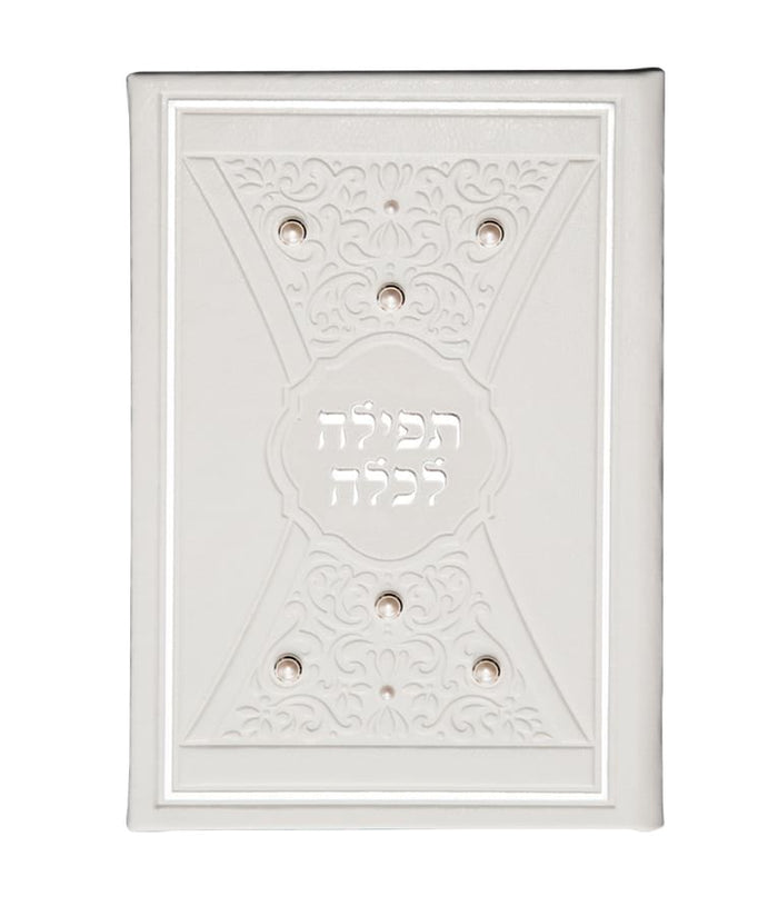 Tefillah for Kallah with pearls White and Silver