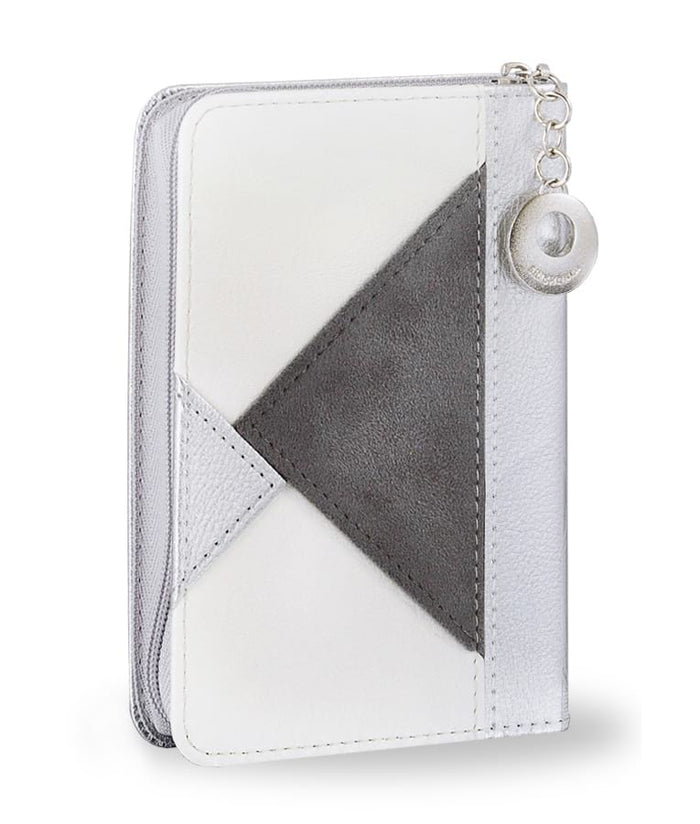 Zipper Siddur with Triangles Silver Edot Mizrach