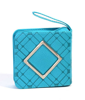 Mini Zipper Siddur – Diamond sfard  turquoise