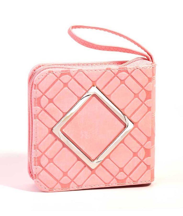 Mini Zipper Siddur – Diamond sfard  light pink