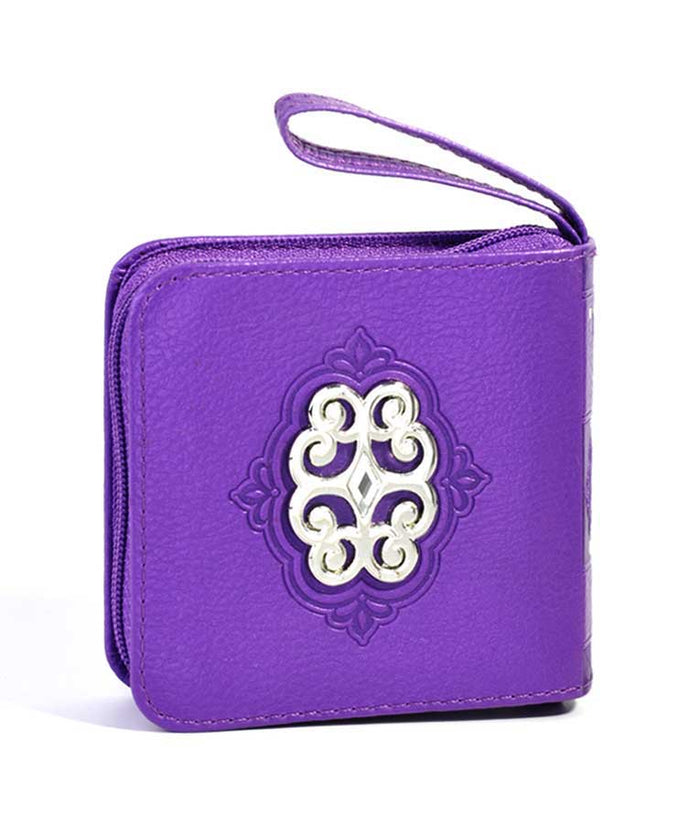 Mini Zipper Tehillim – Ornament purple