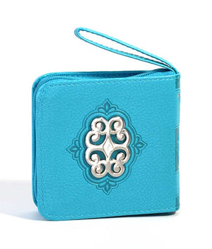 Mini Zipper Tehillim – Ornament turquoise